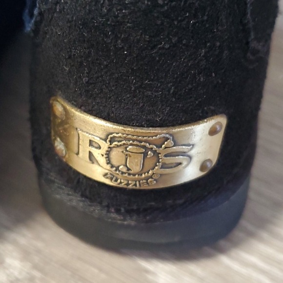 RJS fuzzies black leather suede winter boots - Picture 5 of 11